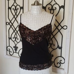 Express sequined tank top